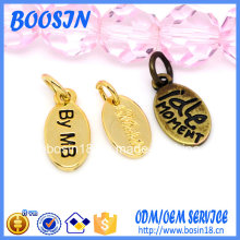 Customized Mini Oval Shape Logo Charm for Jewelry